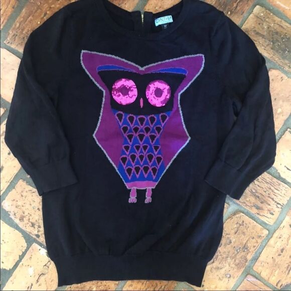 Cynthia Rowley Owl Novelty Sweater - Picture 1 of 4